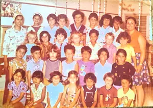 מסיבת סיום 1969 עם הגננת רבקה